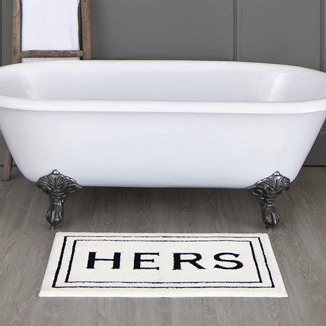 Mohawk Home His and Hers Bath Mat, 2' X 3' 4", White