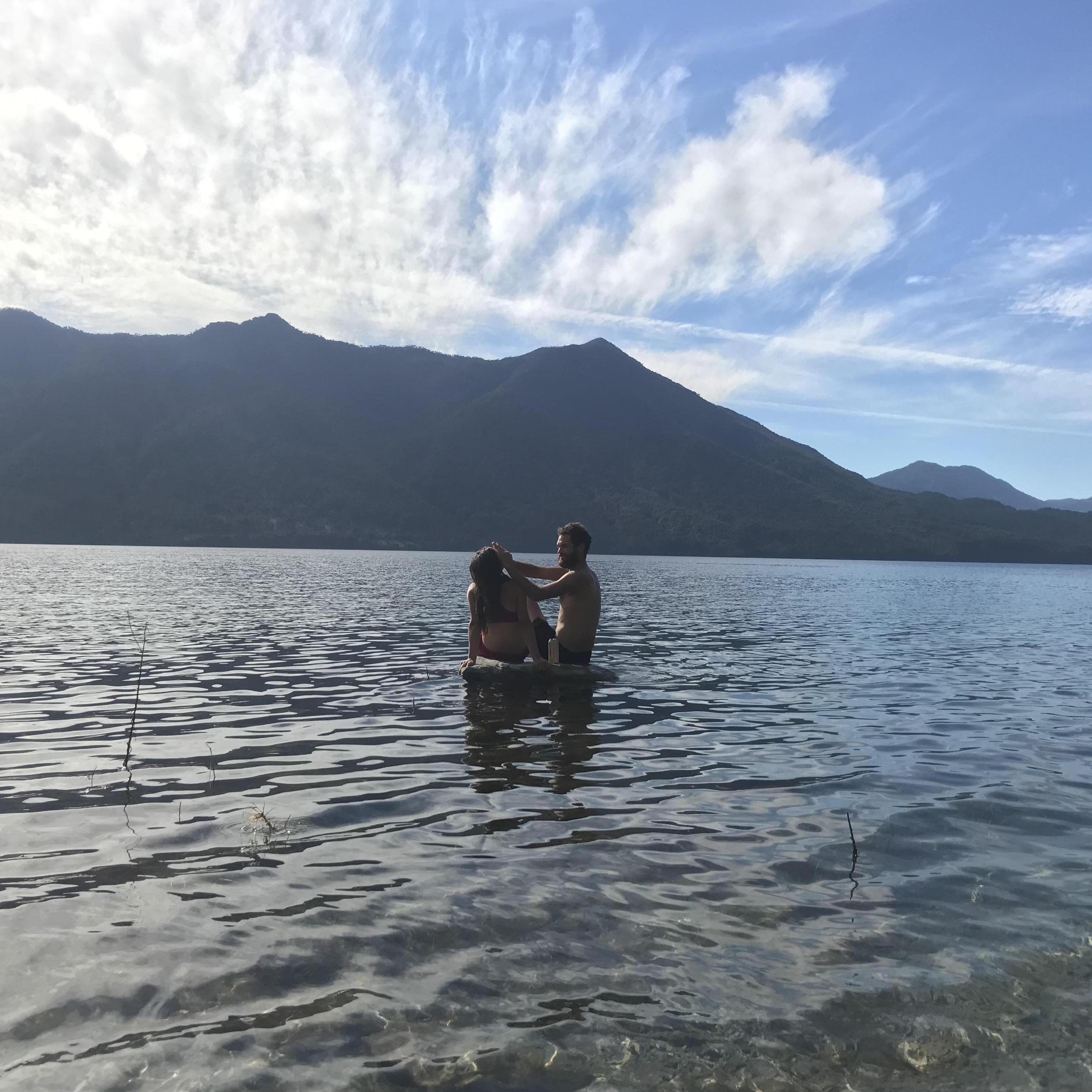 Ryan ruining a perfectly good moment on a lake in Chile.