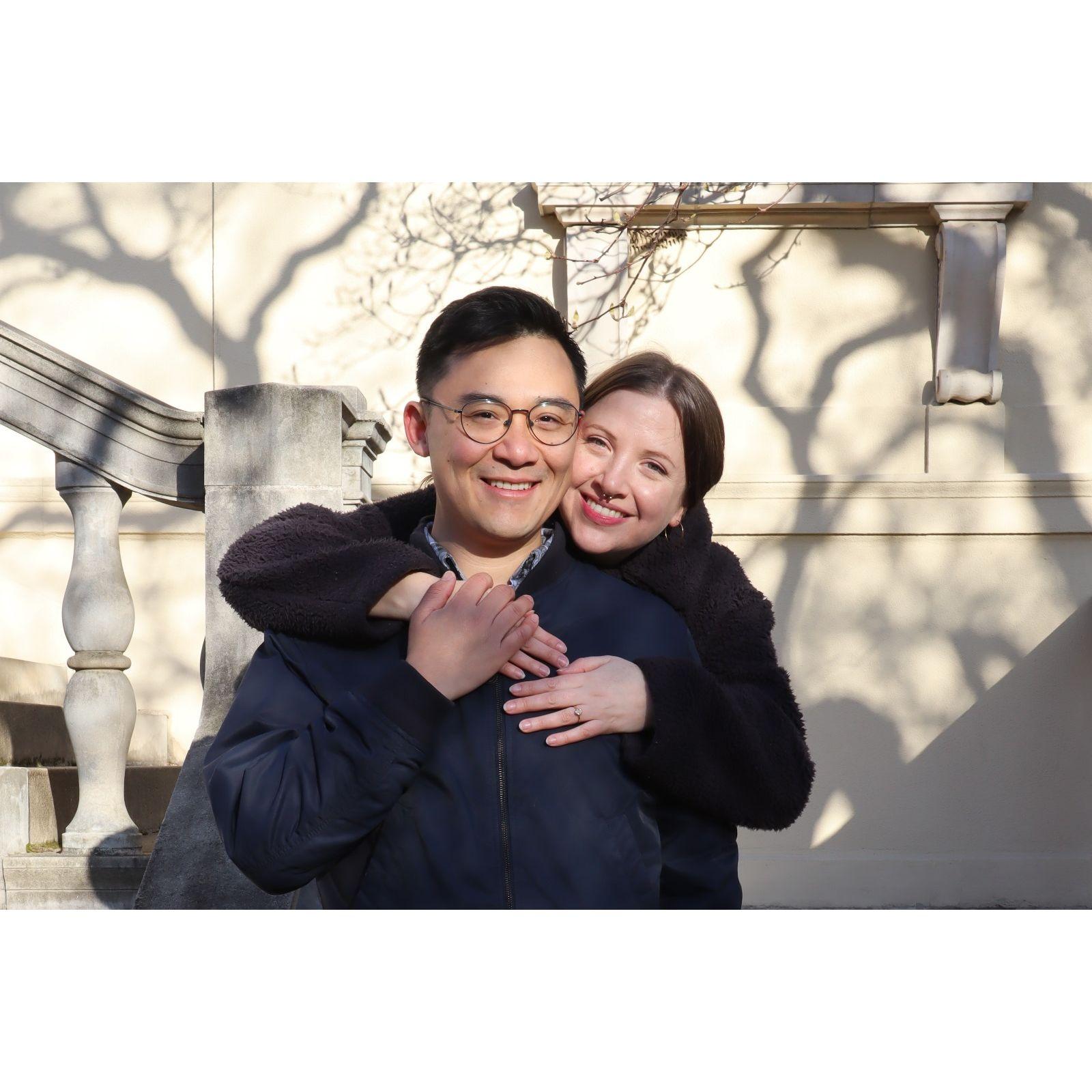 Engagement shoot at the Brooklyn Botanical Gardens.