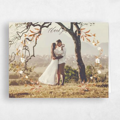 Nutmeg, Orange Wedding Thank You - Verdure Landscape