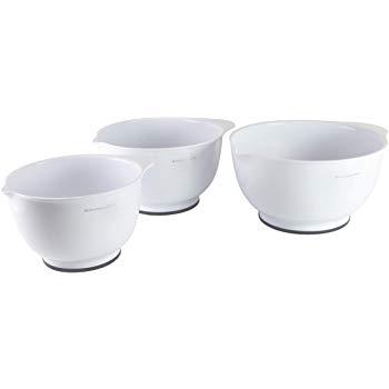KitchenAid Classic Bowls, Mixing, White, Set of 3