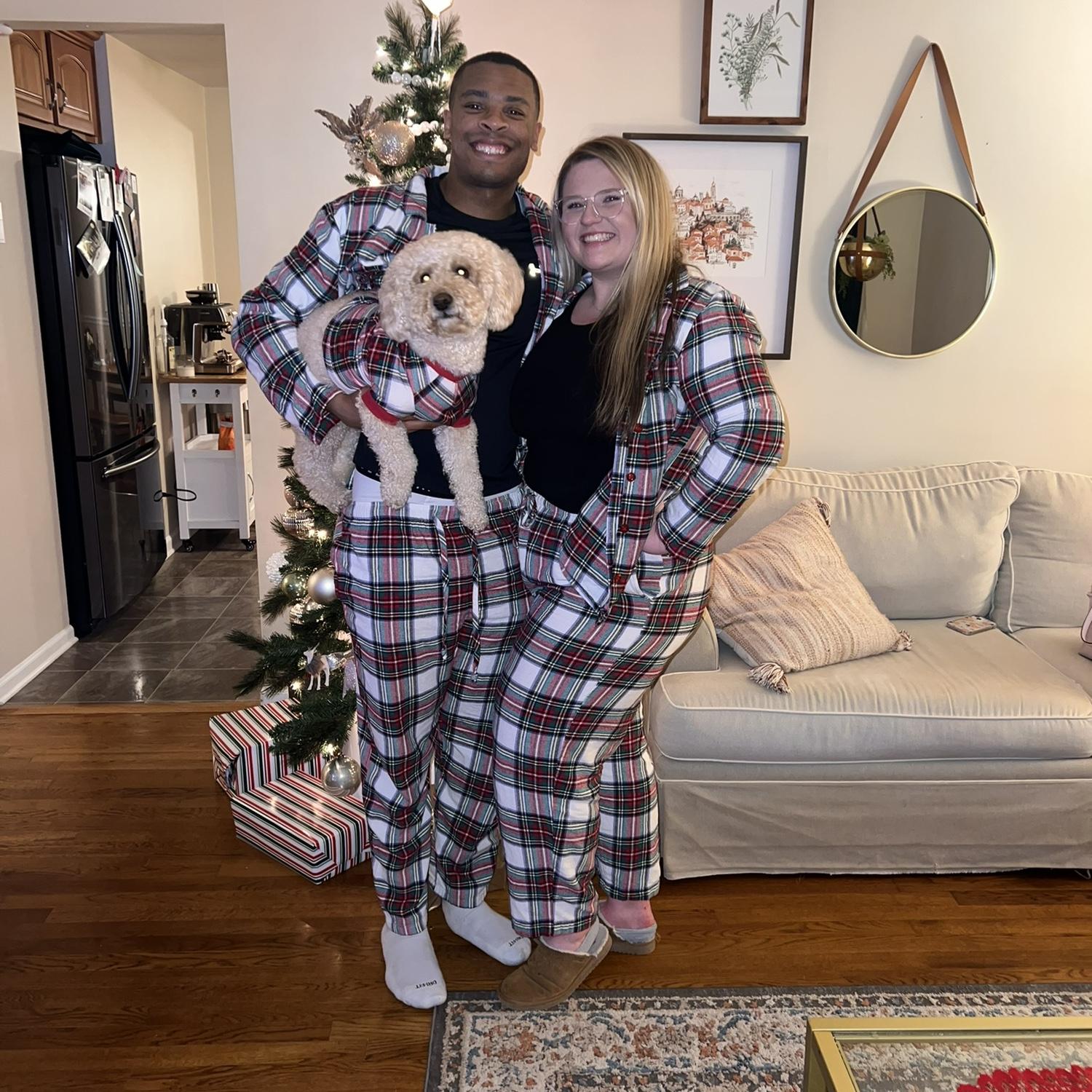 Matching Christmas pajamas! December 2023.