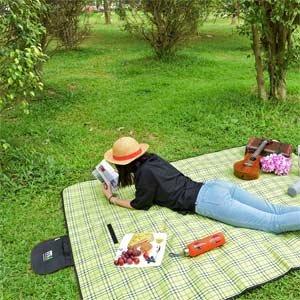 Large Waterproof Outdoor Blanket by MIUCOLOR, Sandproof Picnic Blanket for Camping Hiking Grass Travelling - Dual layers