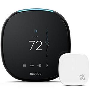 ecobee4 Alexa-Enabled Thermostat with Sensor, Works with Amazon Alexa