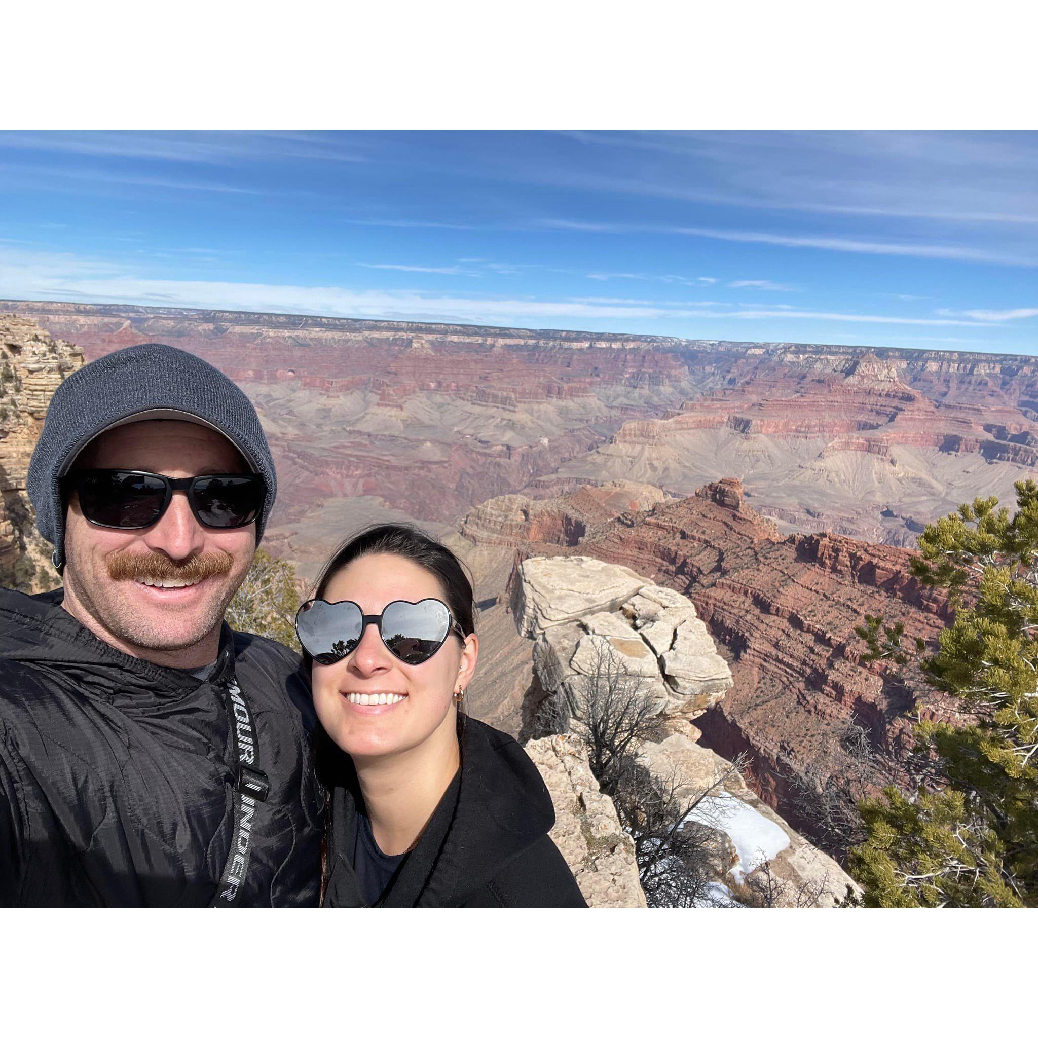 Our southwest road trip, this pic from the Grand Canyon in Feb '24. ♥