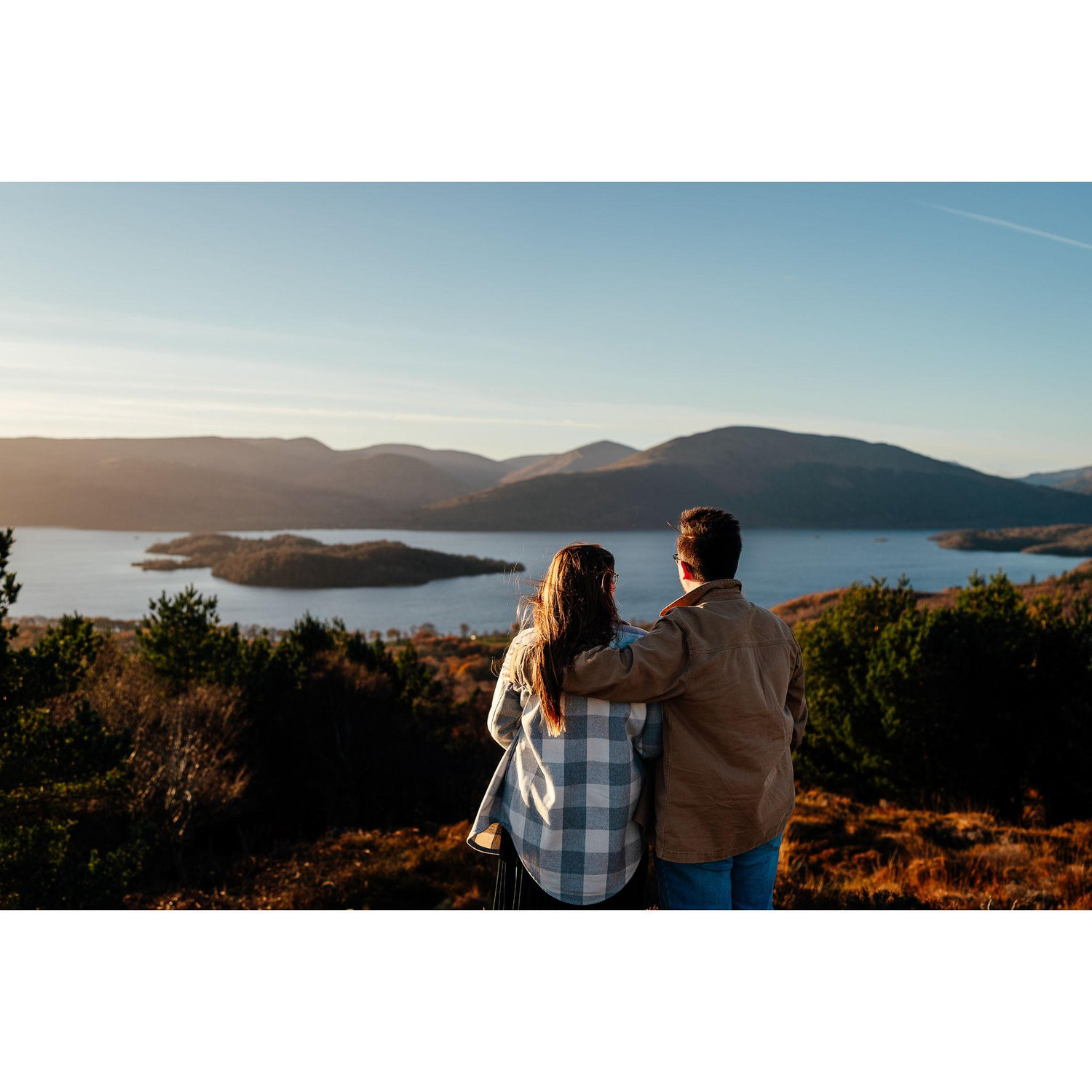 In the Scottish Highlands, where we got engaged