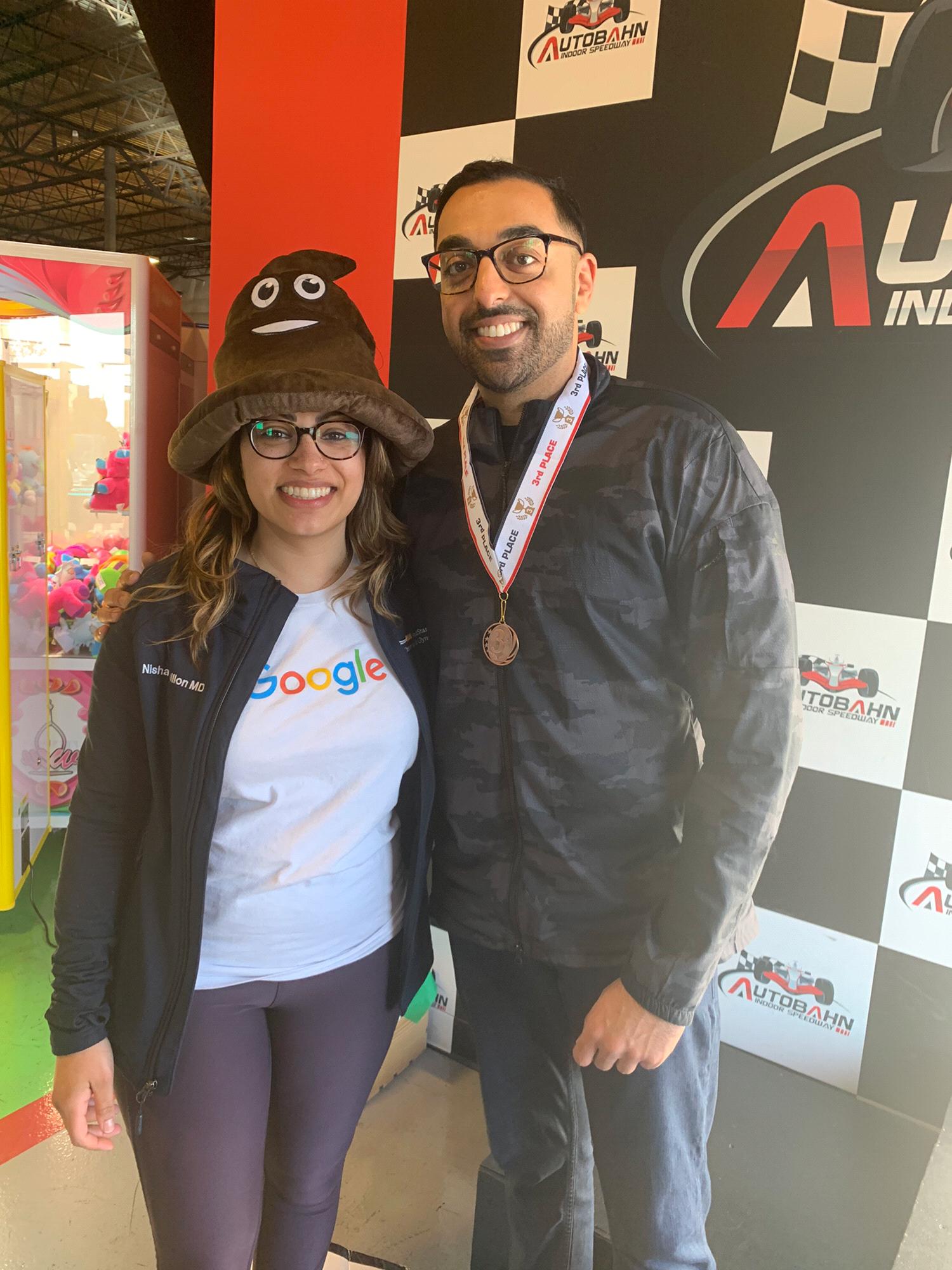 Celebrating Sunny's Birthday racing Go Karts!