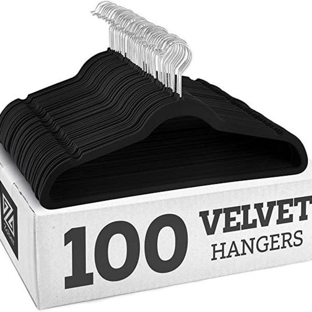 Non-Slip Velvet Hangers, 100 Pack