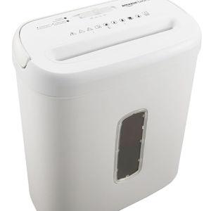 Amazon Basics 8-Sheet Cross Cut Paper and Credit Card Shredder for Security, Heavy Duty, White