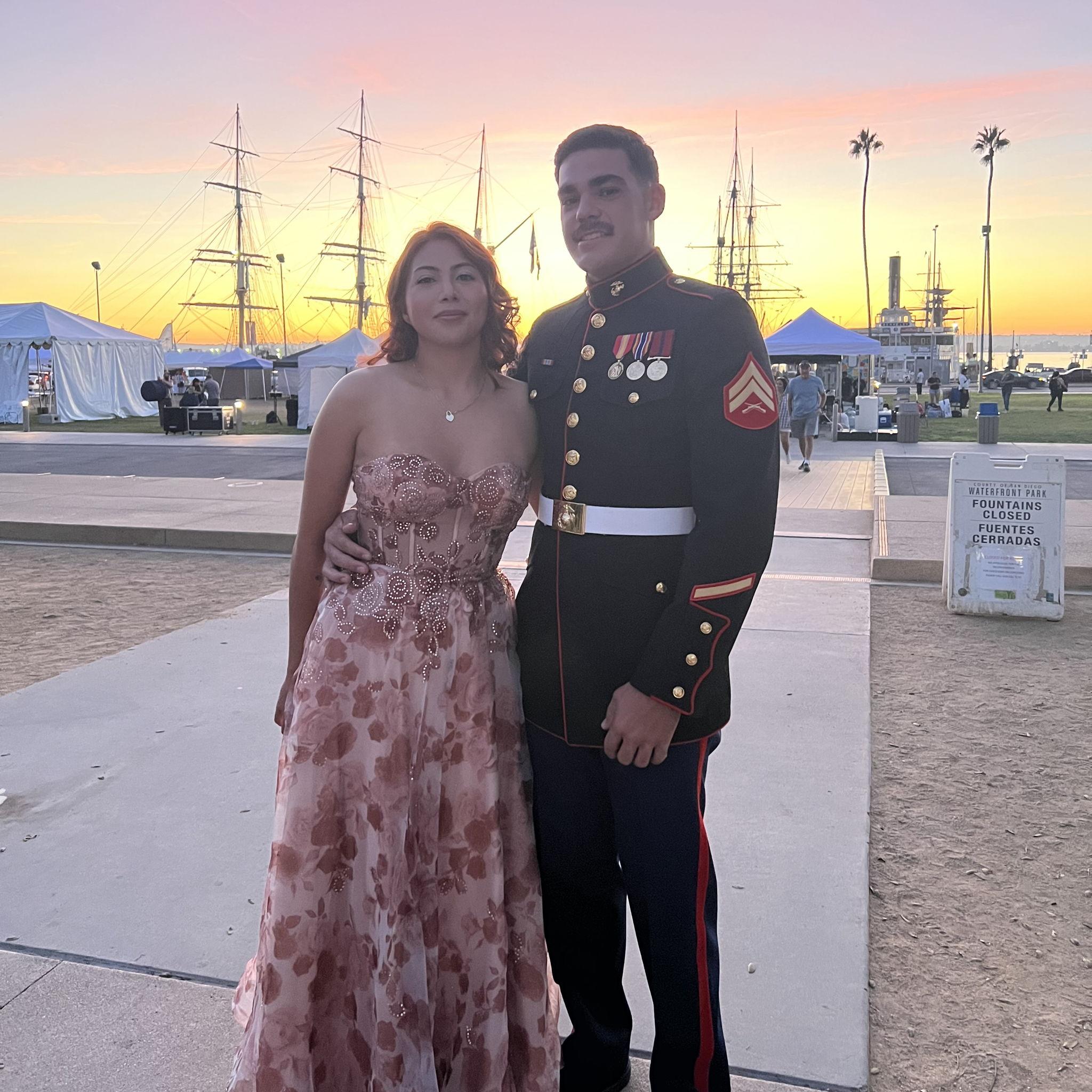 Our first marine ball together