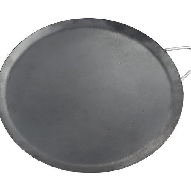 Comales Para Tortillas Grande Para Estufas for Tortillas y Quesadilla Carbon Steel Heavy Duty Metal Handle (8.25 Inch)