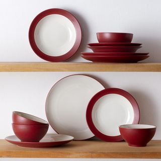 Colorwave Coupe 12-Piece Dinnerware Set, Service for 4