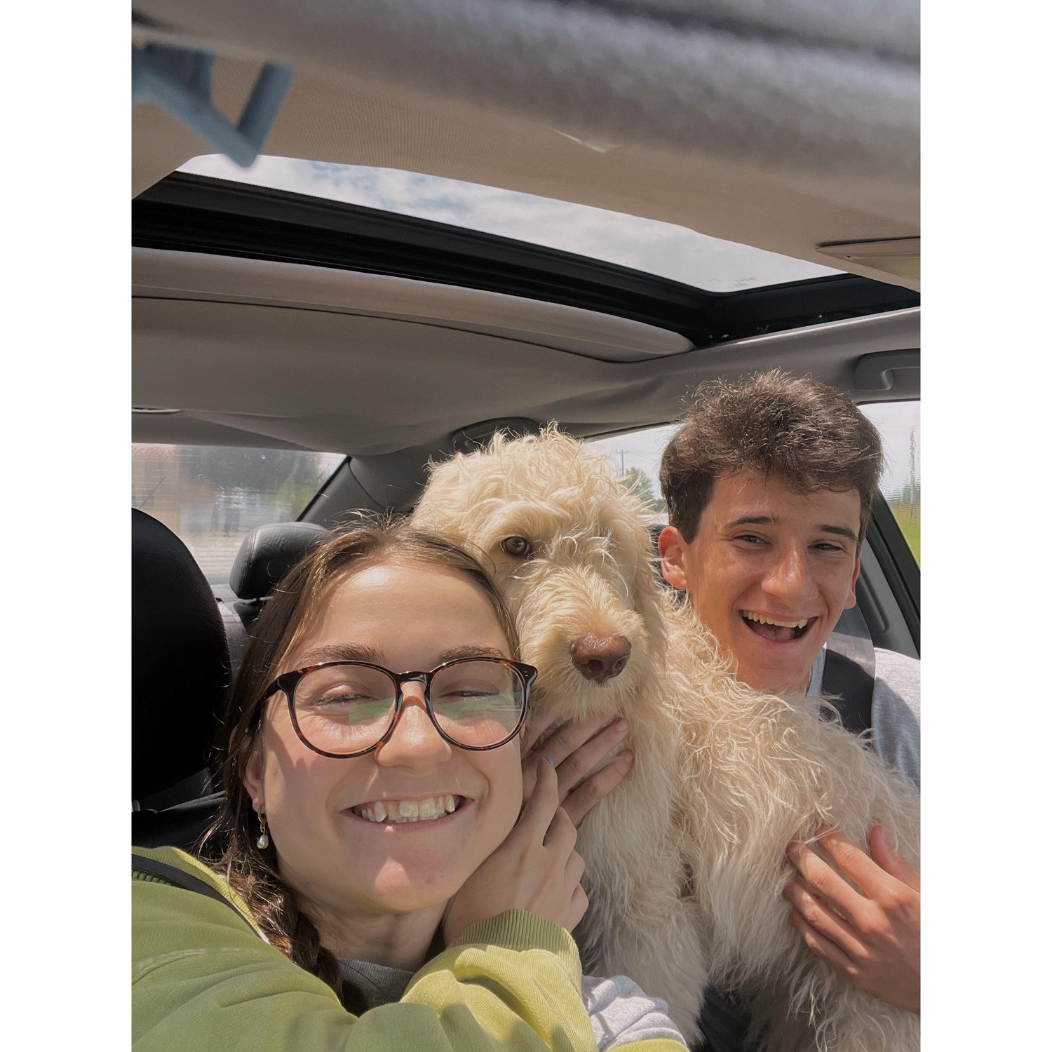 Picking up Bravo(Our Goldendoodle)  for the first time!