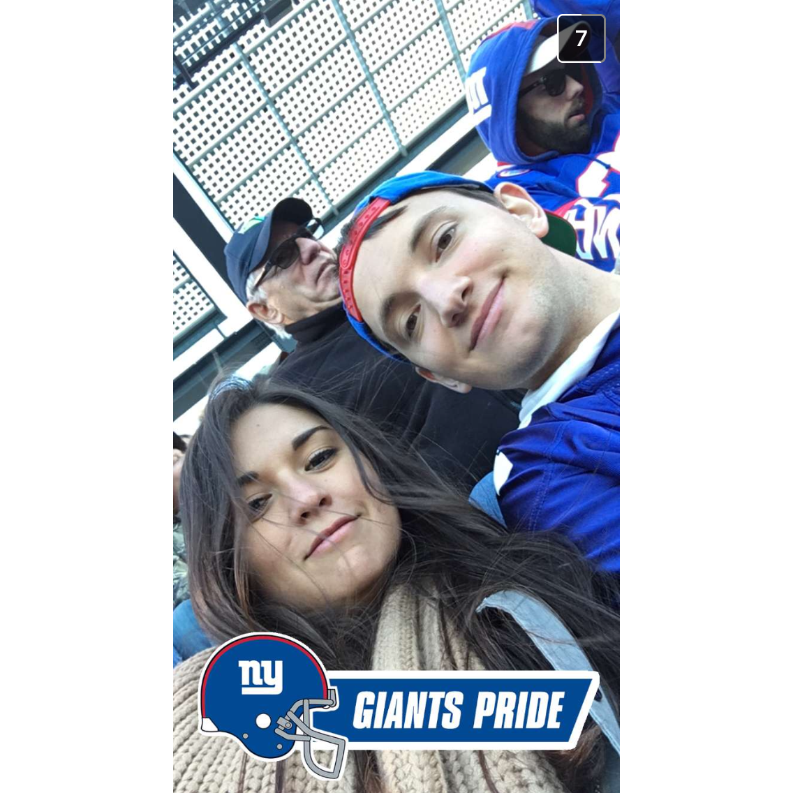Megan showing off her love for "the sports" by going with Mike to a Giants game and staying awake the whole time...