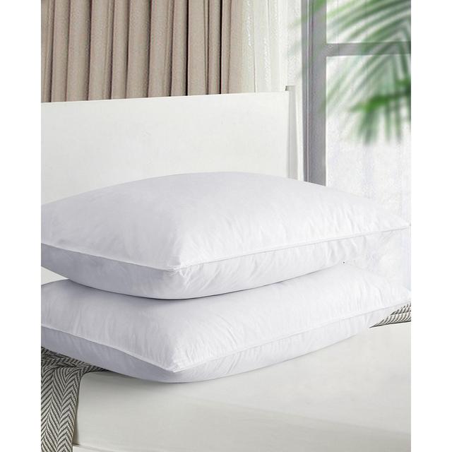 UNIKOME King Down Feather Bed Pillows, 2 Pack