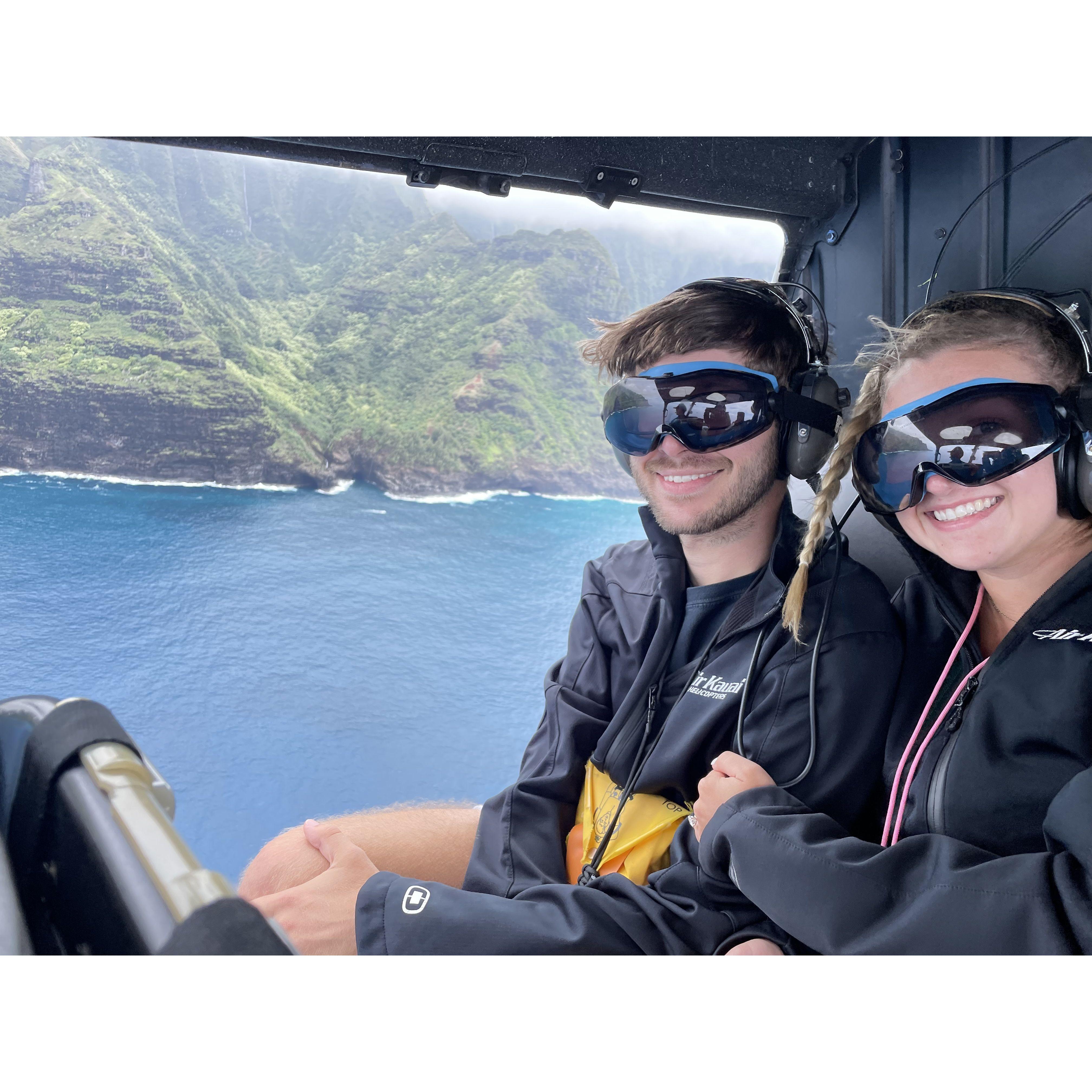 Open door helicopter ride