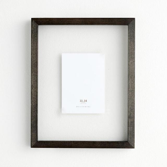 Floating Wood Gallery Frame, 11x14 (12x15 overall) - Charcoal