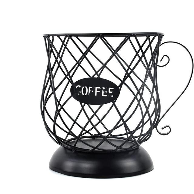 QUTHZZHY Coffee Pod Holder for K Cups, Coffee Capsule Holder, K Cup Holders for counter, Coffee Pod Storage Organizer, Kpod Container (Black, large)