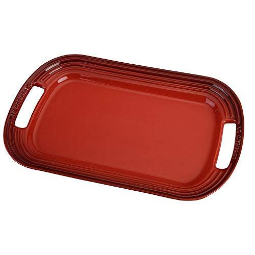 Le Creuset Stoneware 16" Oval Serving Platter, Cherry