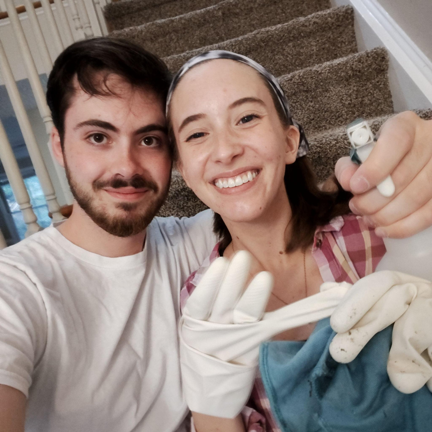 Cleaning up after Tatton moved into his first NC apartment