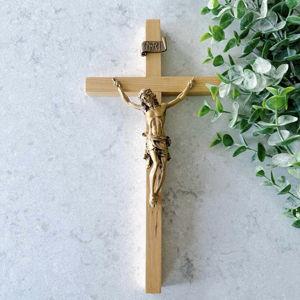 Oak Wood Crucifix