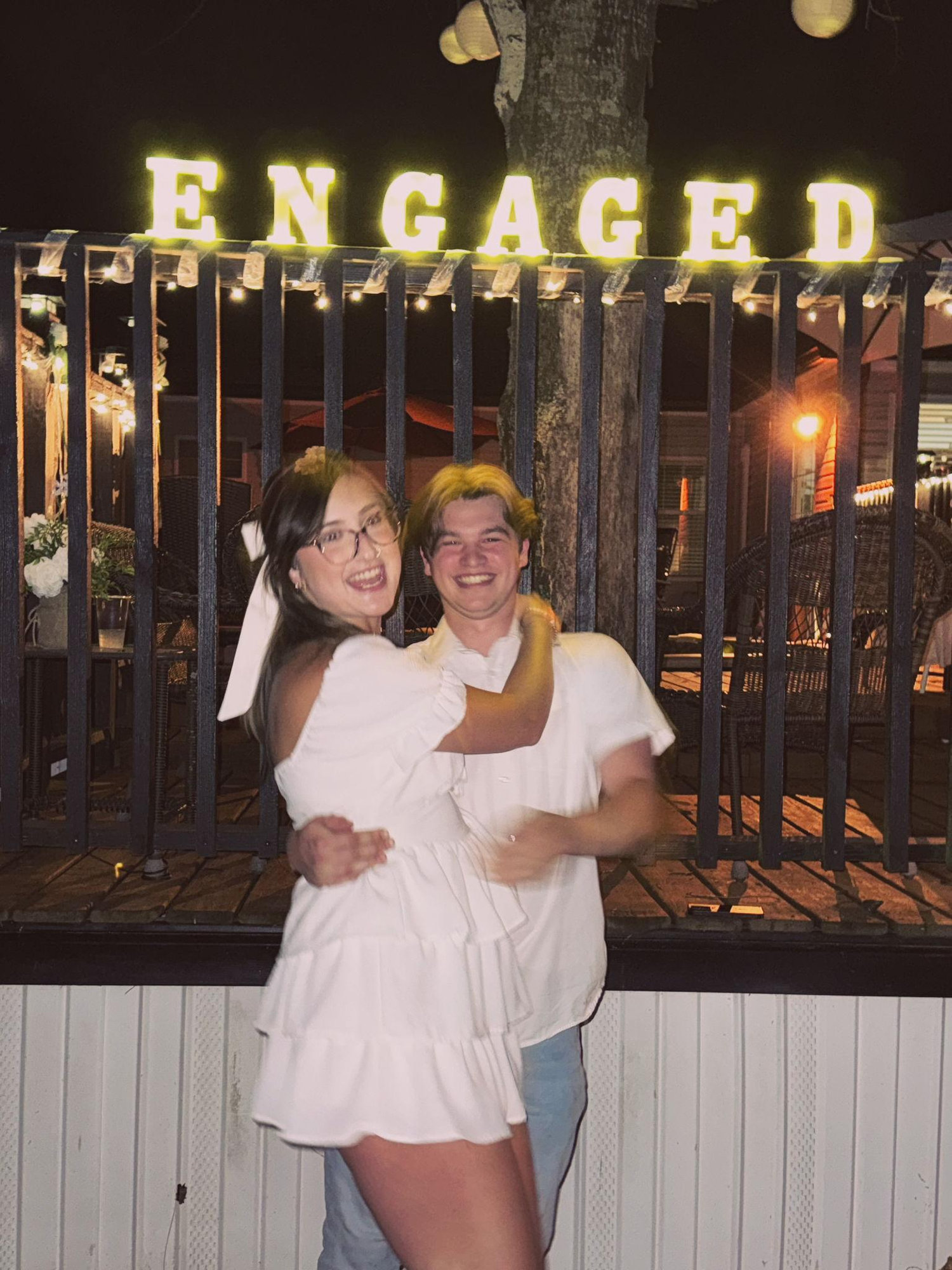 This photo was taken at our engagement party.