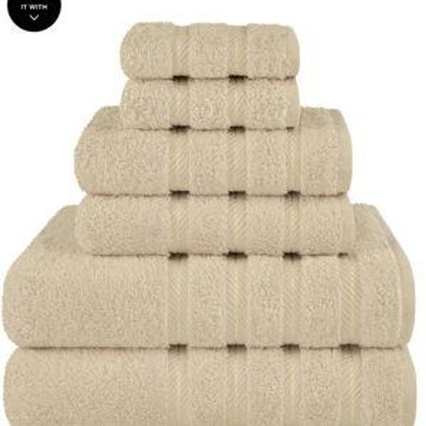 Edison 100% Cotton Luxury 6-Piece Towel Set