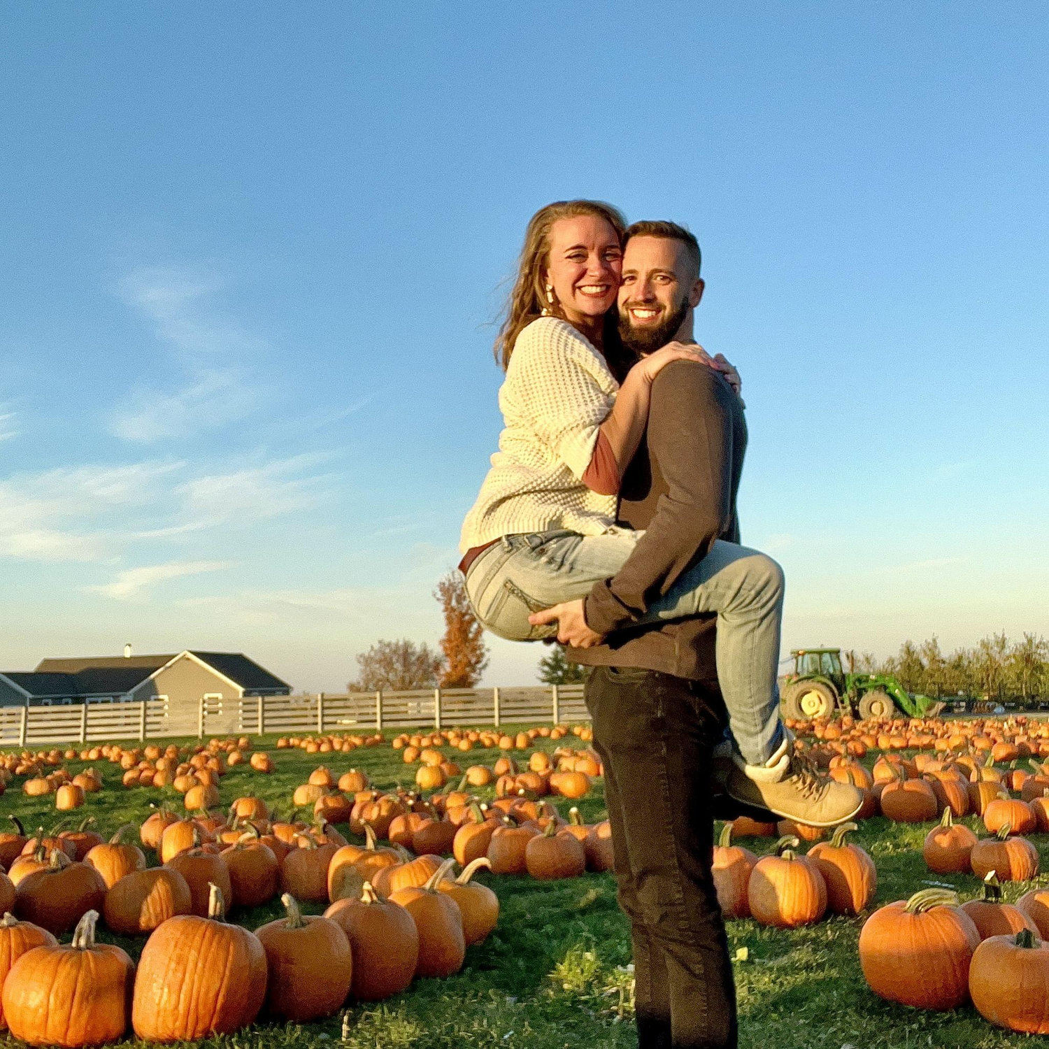 October 2022 - You can't expect two kids from Upstate NY to NOT have pictures from an apple orchard/pumpkin patch. Full of apple fritters and happiness.