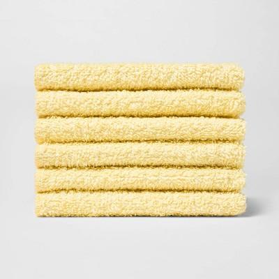6pk Washcloth Yellow - Room Essentials&#8482;