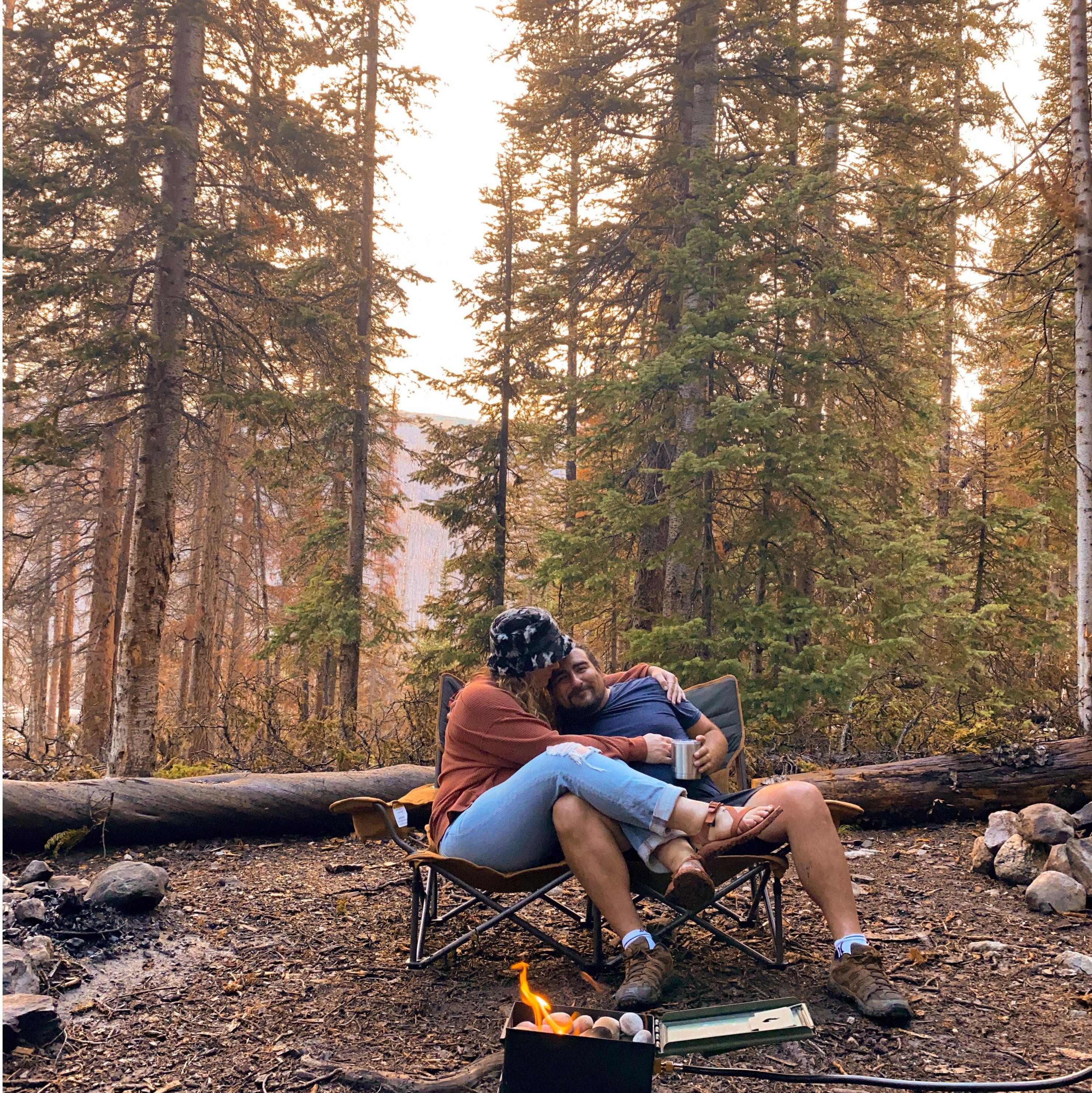 In the summer, we enjoy camping trips. This is one of our favorite spots to escape.