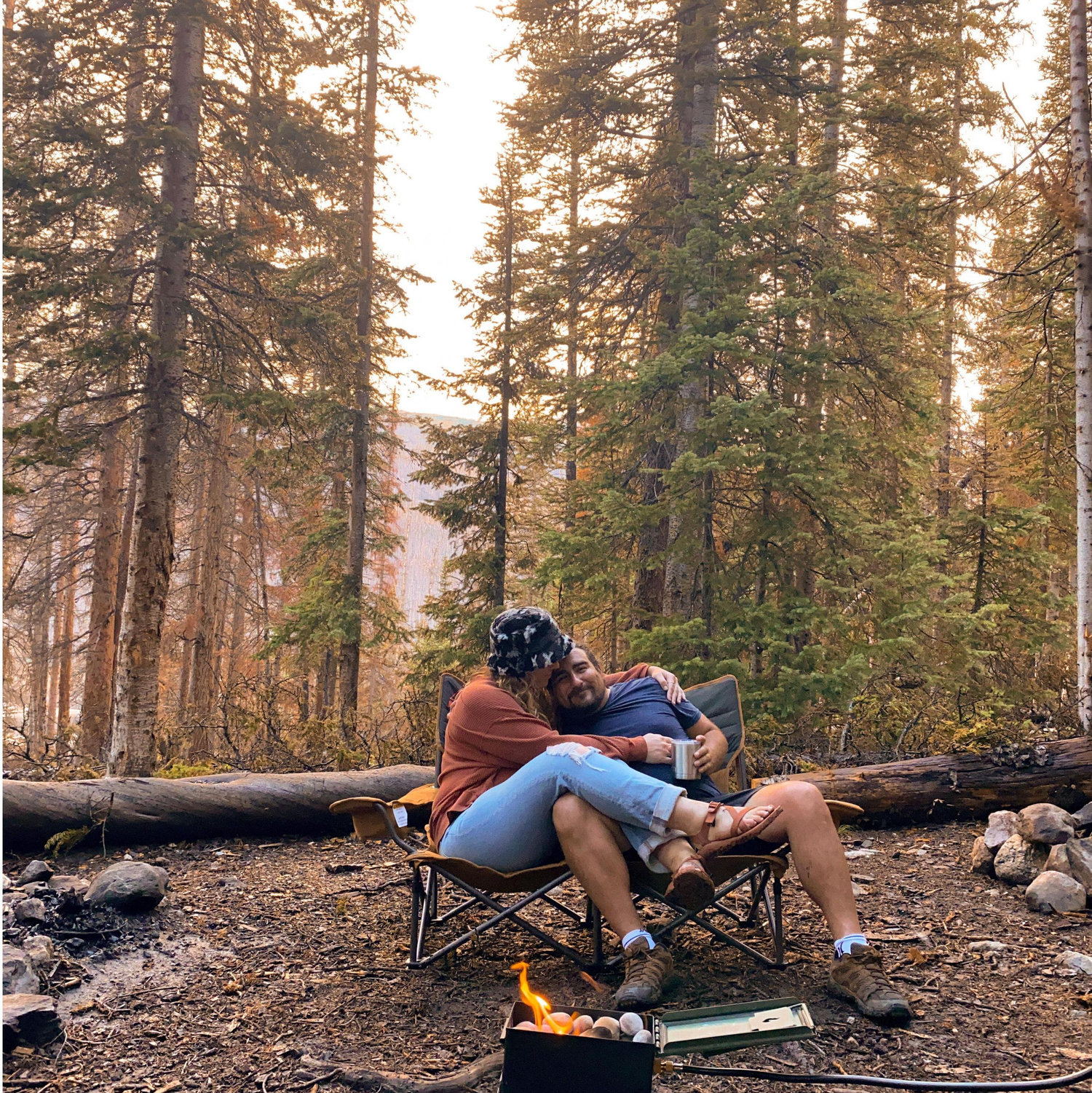 In the summer, we enjoy camping trips. This is one of our favorite spots to escape.