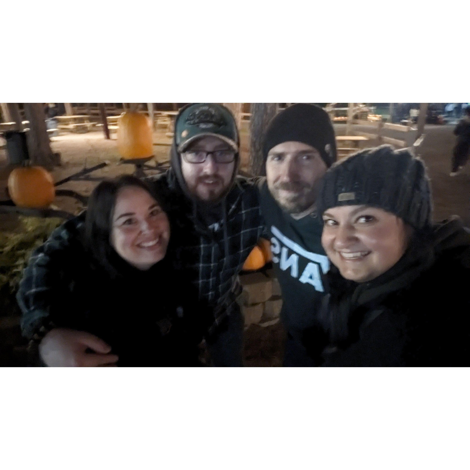 With the Best Man and Matron of Honor
