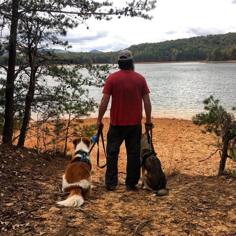Hiking in Blue Ridge with the pups!