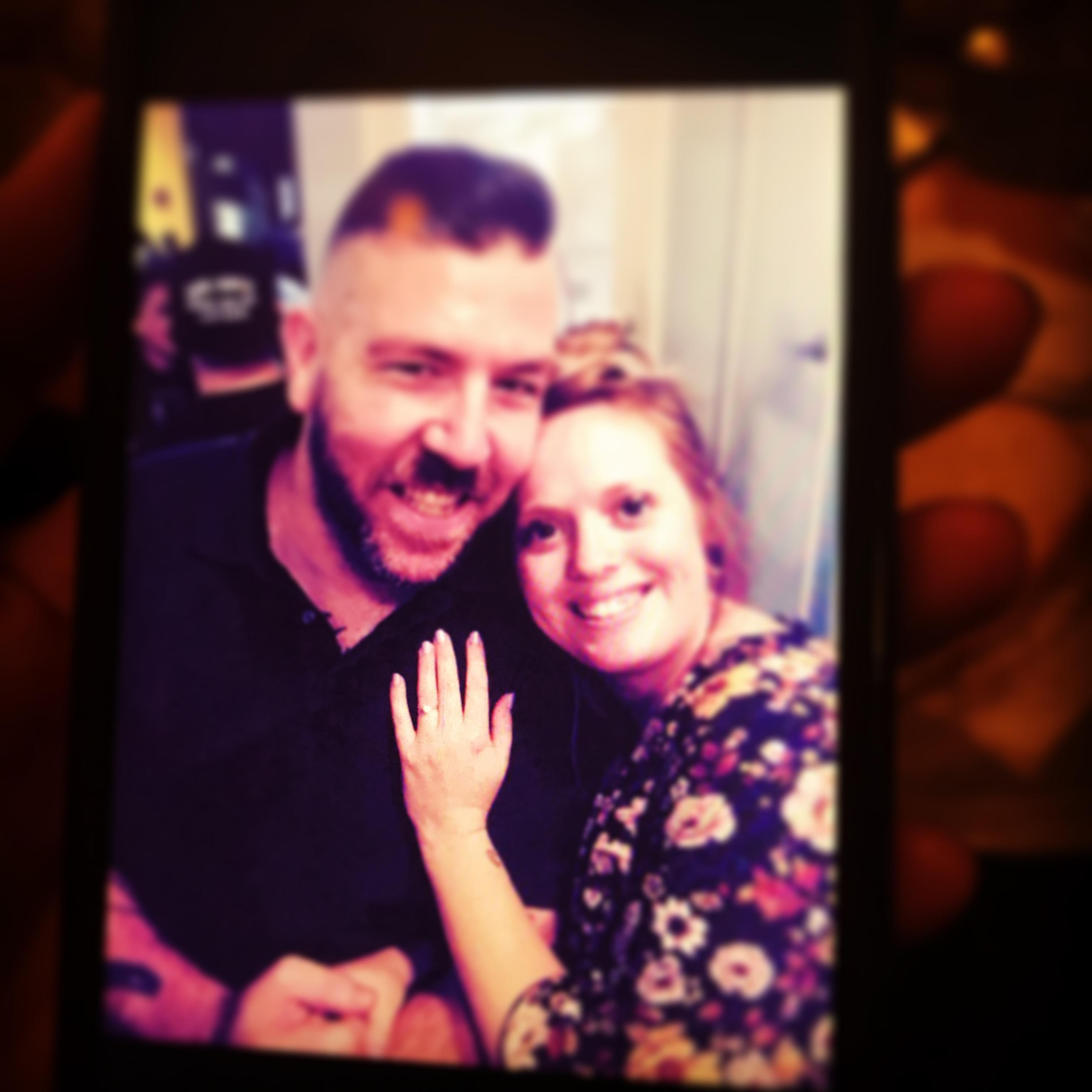 The perfect proposal in front of friends and family, at the place we had our first date. I couldn't say "yes" because I was truly speechless. I eventually came to and did say "yes", clearly!!
