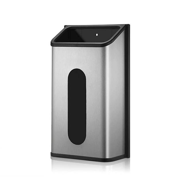 2021 Upgraded Wall Mount Grocery Plastic Bag Holder, Bag Dispenser with Extra-Wide & Easy-Access Openings, Anti-Fingerprint Brushed Stainless Steel Finish