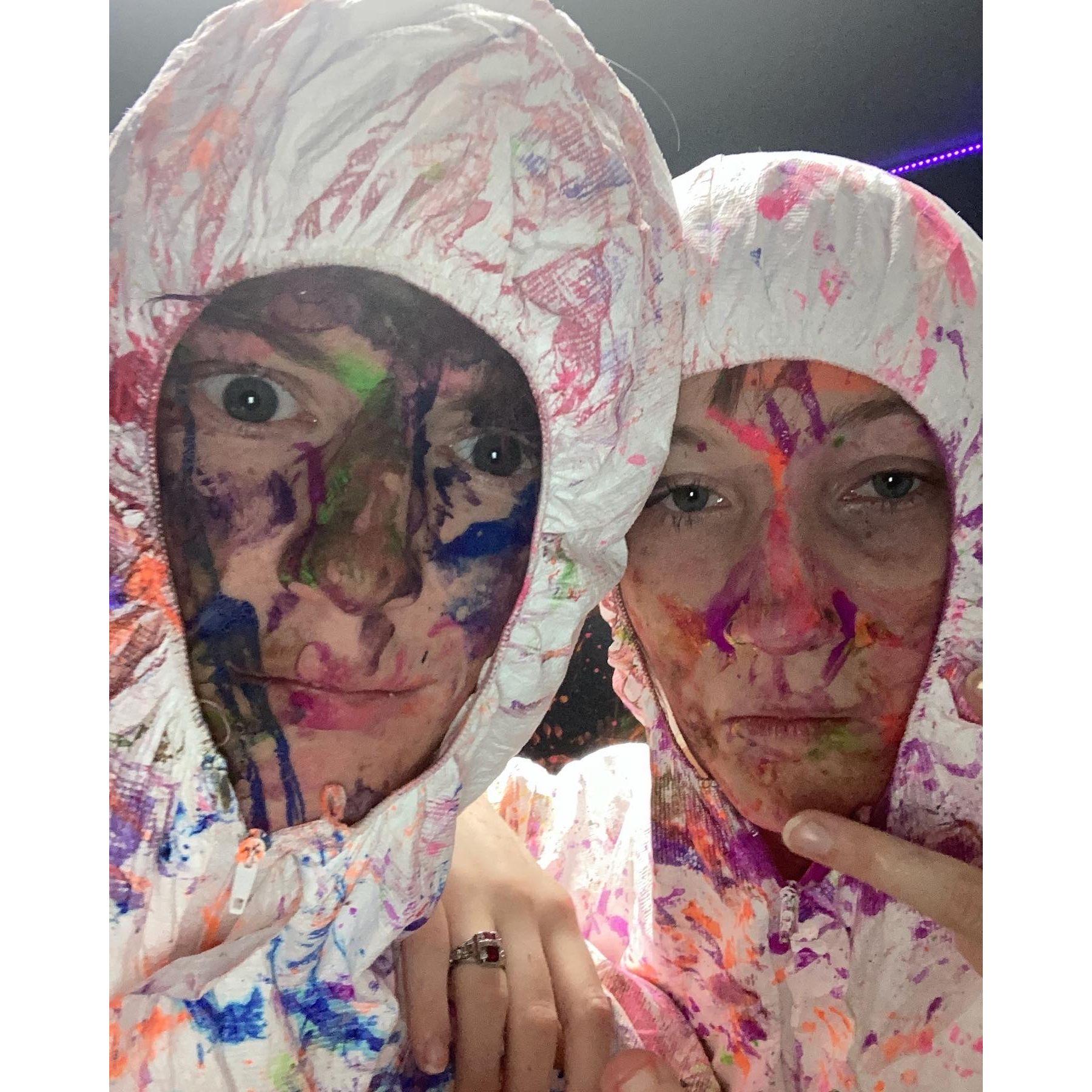 Splatter room date to celebrate one month