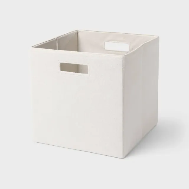 13" Fabric Bin Faux Velvet Stone - Brightroom™: 13 Inch Storage Cube, Decorative Storage