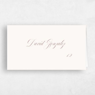 Beige Wedding Place Card - Jade