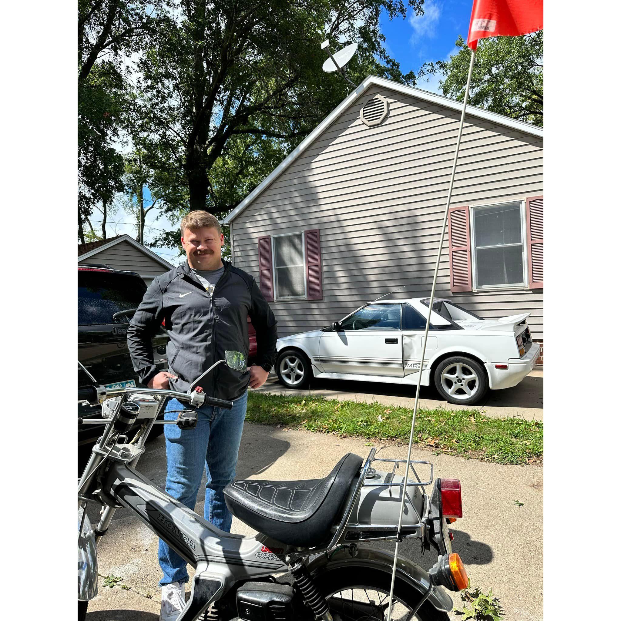 Grant and our beloved moped