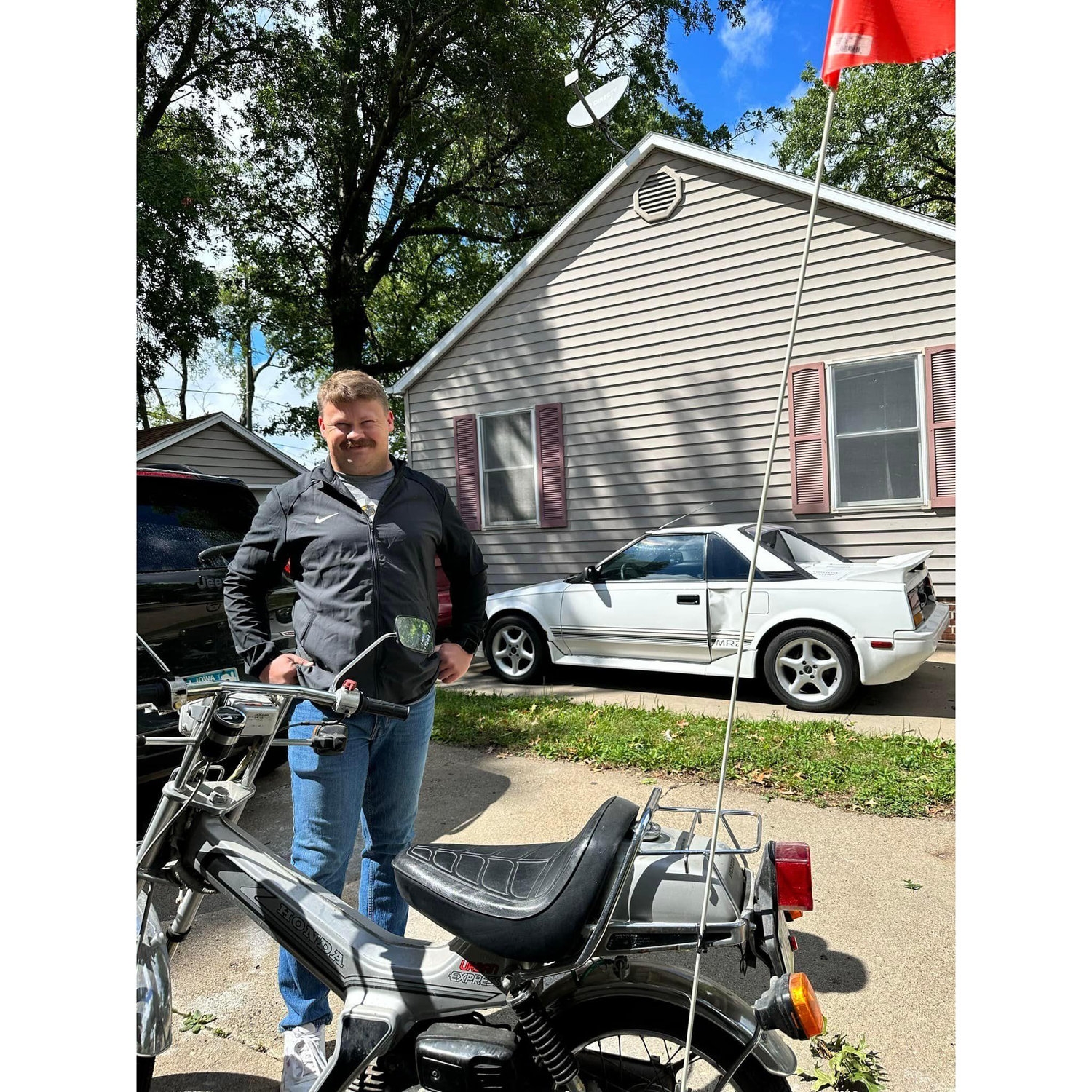 Grant and our beloved moped