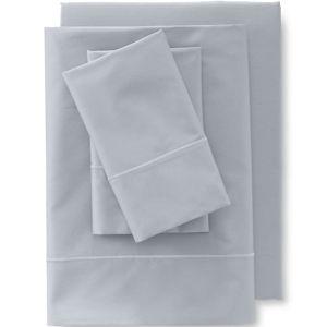400 Thread Count Premium Supima Cotton No Iron Sateen Bed Sheet Set (Shale Gray, Queen)