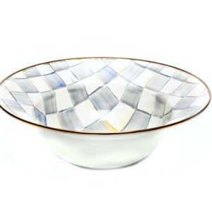 Mackenzie-Childs Sterling Check Serving Bowl
