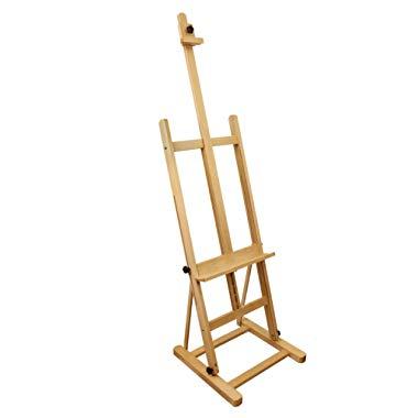 US Art Supply Medium 67 1/2 inch High, (Adjusts to 93-1/2"High), Studio H-Frame Artist Easel, Accommodates Canvas Art up to 48" high