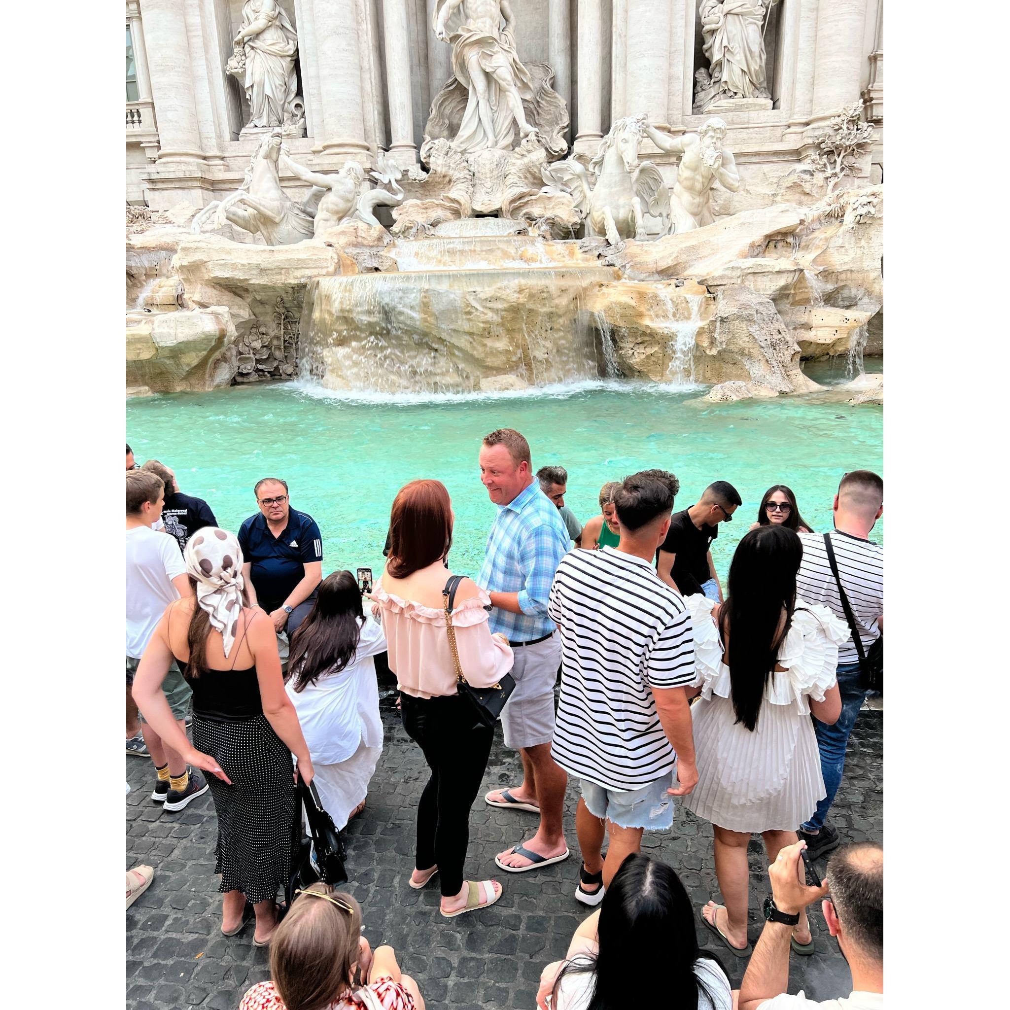 Searching for that perfect spot at the fountain