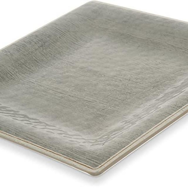 Grove Melamine Square Plate, 10.5", Smoke