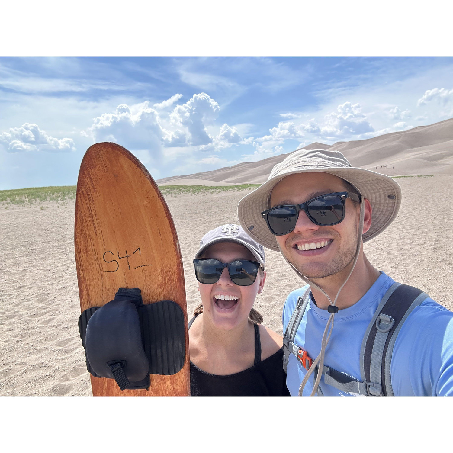 July 2024. Sand-boarding down the Great Sand Dunes in Colorado