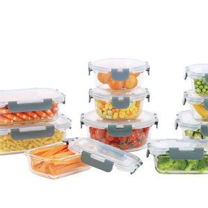 Fusion Gourmet Glass Meal Prep Containers with Lids [6 Pack] Storage Containers, Leak proof, Airtight Locking Lids, Microwave, Oven. - Aromahaus Ent.