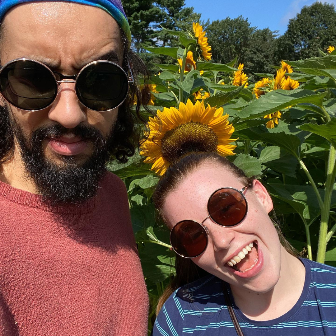 Frolicking in the flower fields at Parlee Farms