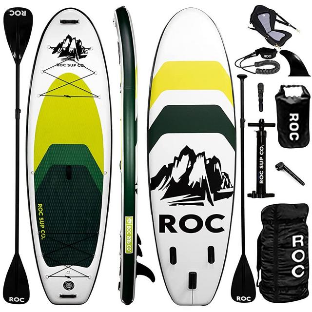 Roc Inflatable Stand Up Paddle Boards with Premium SUP Paddle Board Accessories, Wide Stable Design, Non-Slip Comfort Deck for Youth & Adults