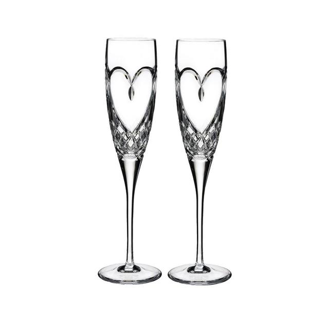 Waterford Love True Love Flute, Set of 2